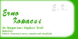 erno kopacsi business card